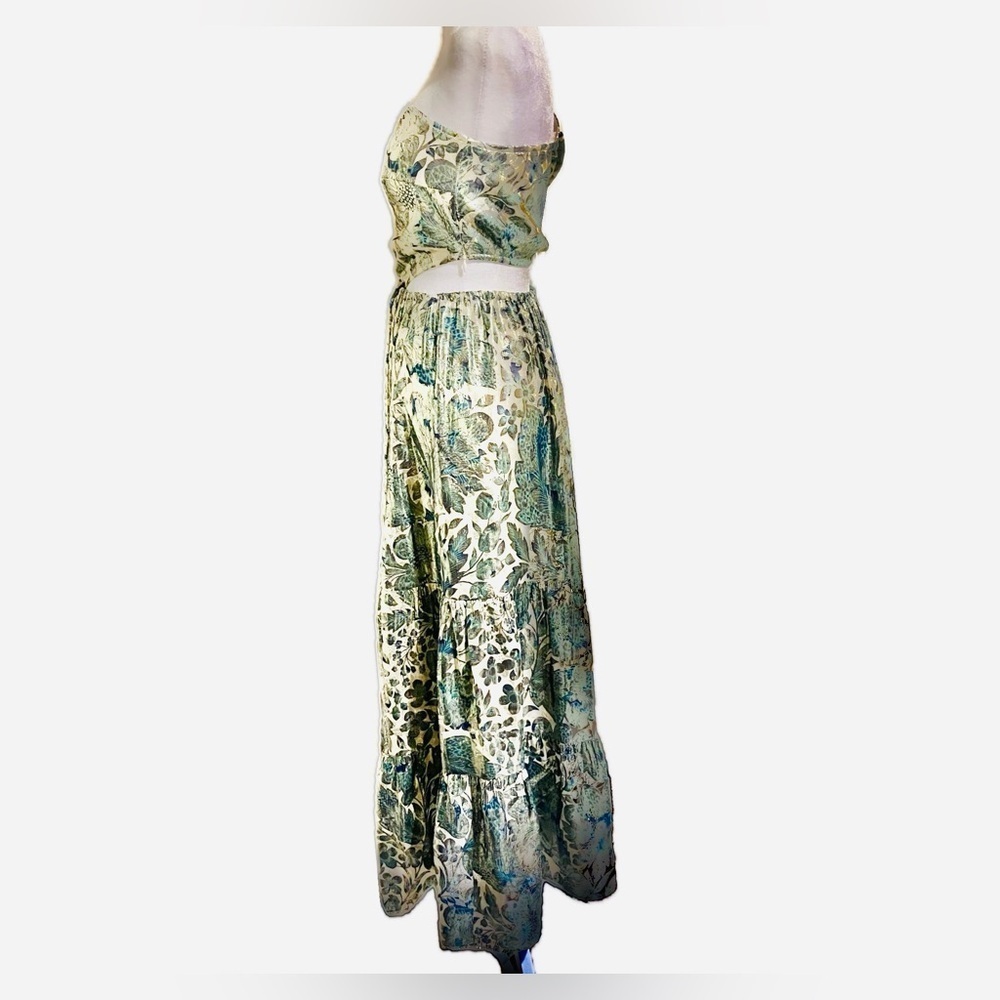 J.Crew Collection One-Shoulder Metallic Silk Maxi Dress – Size 4 - Picture 7 of 10